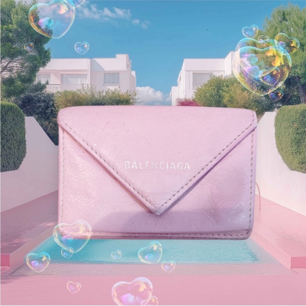 Balenciaga Light Pink Envelope Wallet